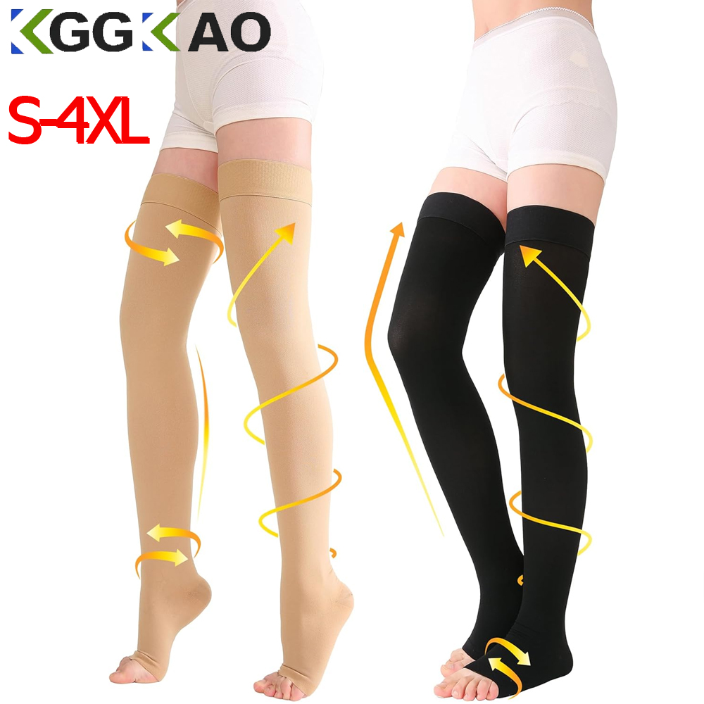 Echinacea - 1Pair Thigh High Compression Socks for