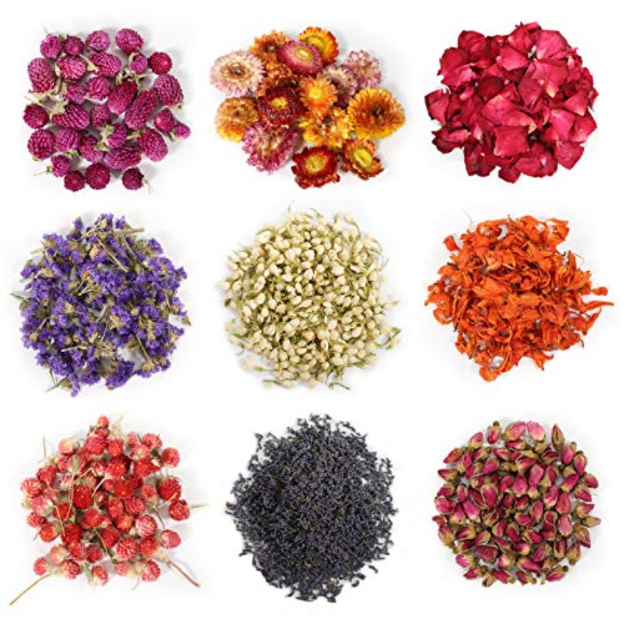 9 Bags Dried Flowers, 100% Nat - Dried Herbs review and price