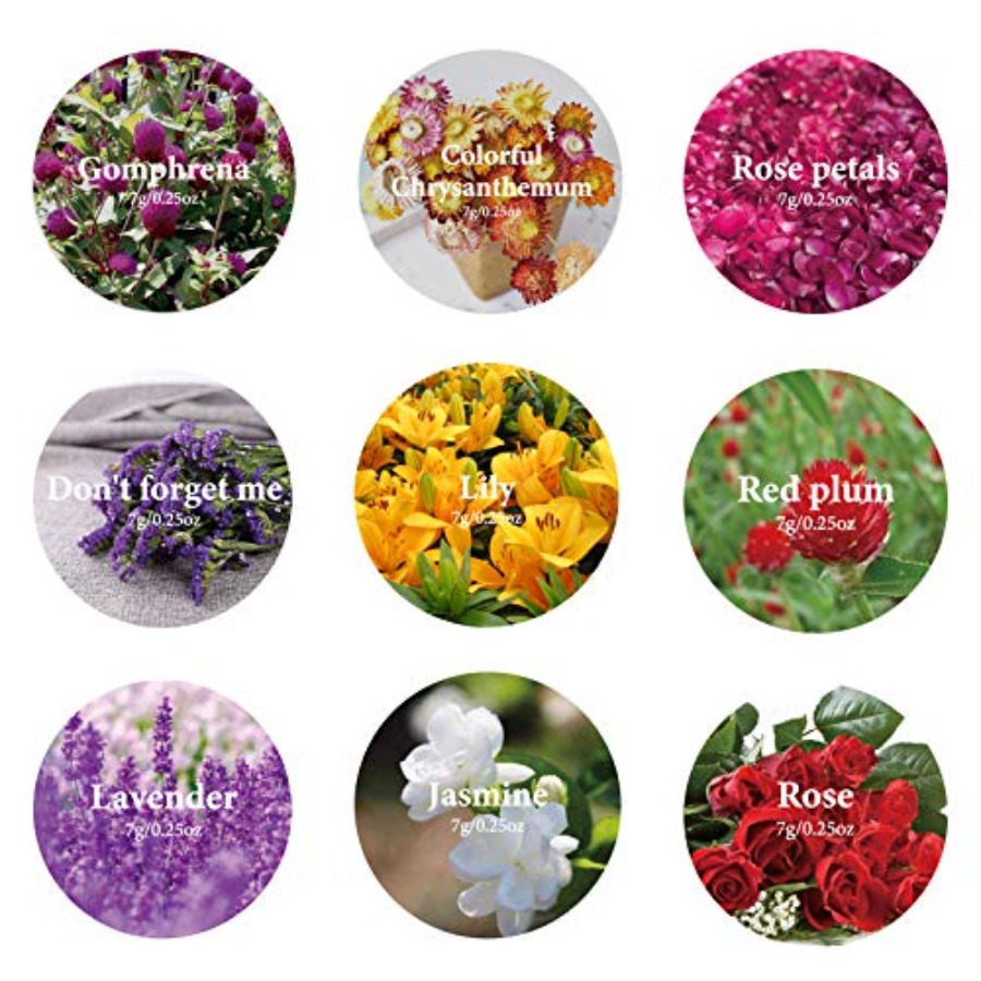 9 Bags Dried Flowers, 100% Nat - Dried Herbs review and price