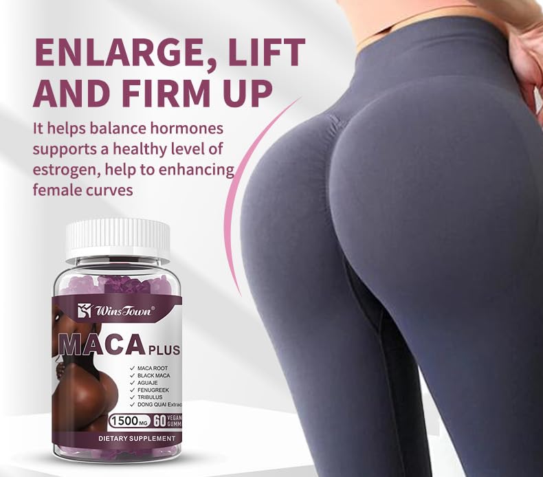 Maca Plus Gummies, Hip Butt Gu - Herbal Supplement review and price