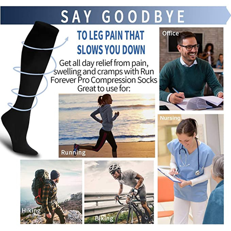 3 Pair Compression Socks Knee  - Echinacea review and price