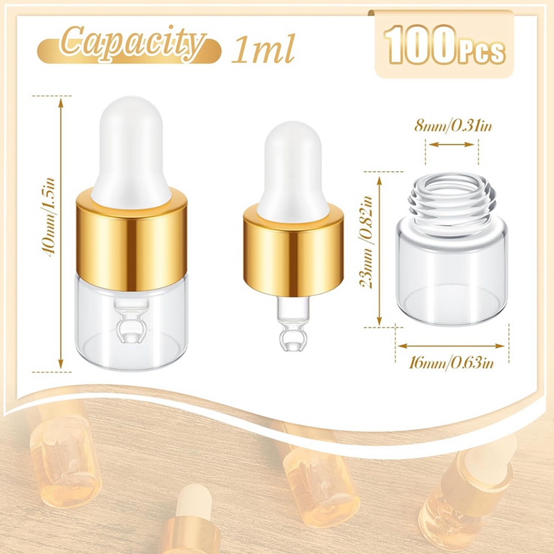100Pcs Mini Glass Dropper Bott - Essential Oils review and price